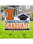 Congratulations Graduate with Cap Lawn Sign -- DROP SHIP